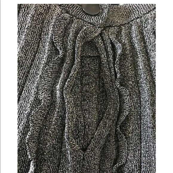 NWT Runway Reiss Metalic knit Silver dress US 10 - Picture 3 of 5